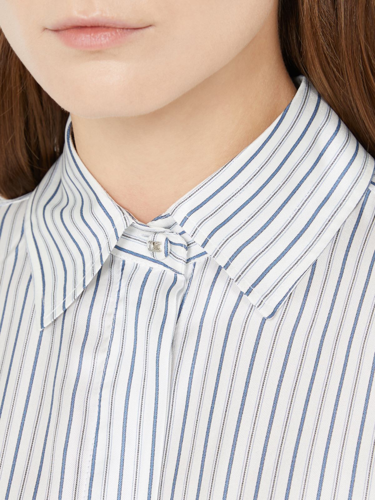 Short printed-silk shirt dress - Silk