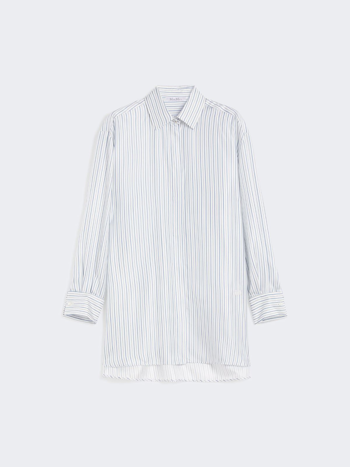 Short printed-silk shirt dress - Silk