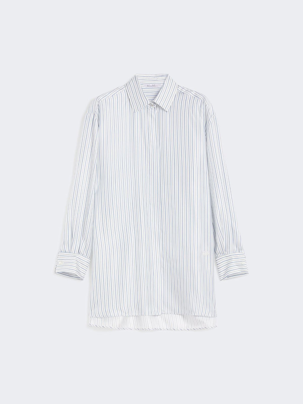 Short printed-silk shirt dress - Silk