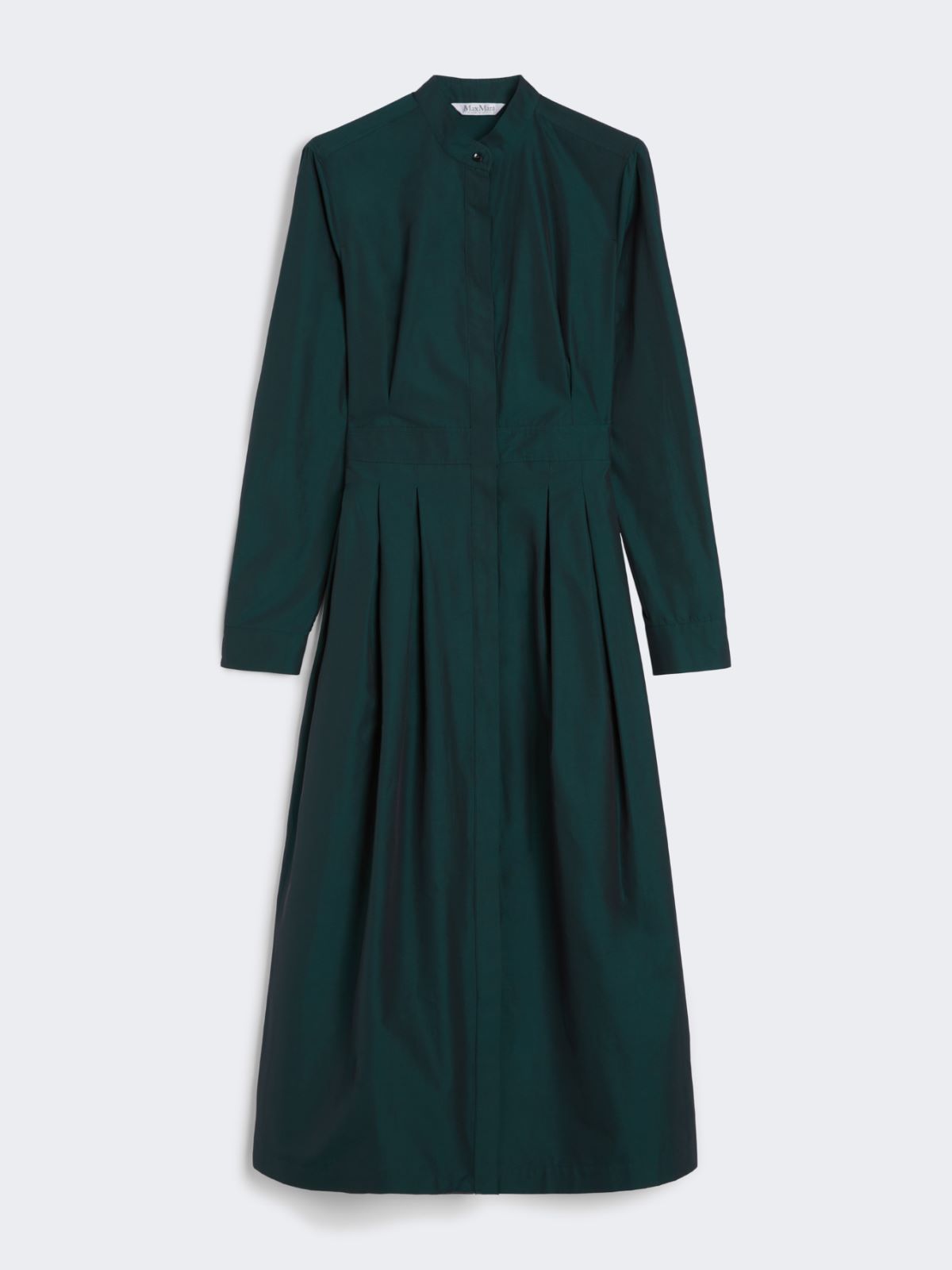 Taffeta shirt dress - Dark green