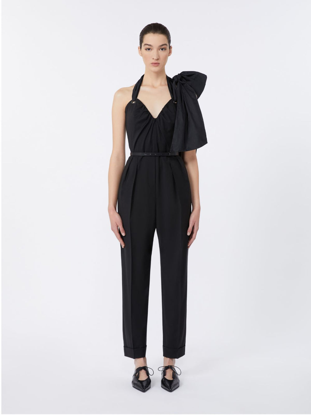 Woollen cloth jumpsuit - Black