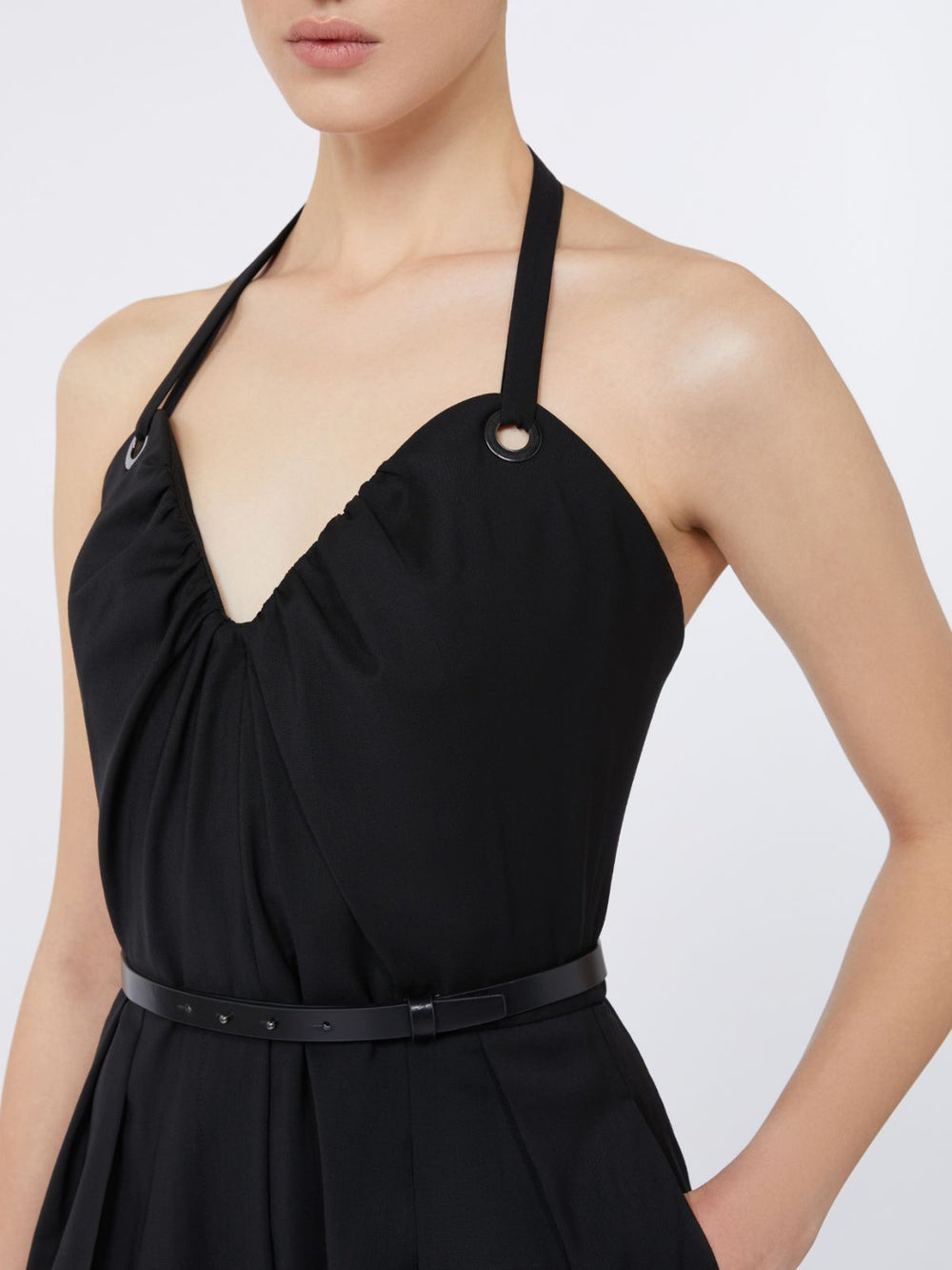 Woollen cloth jumpsuit - Black