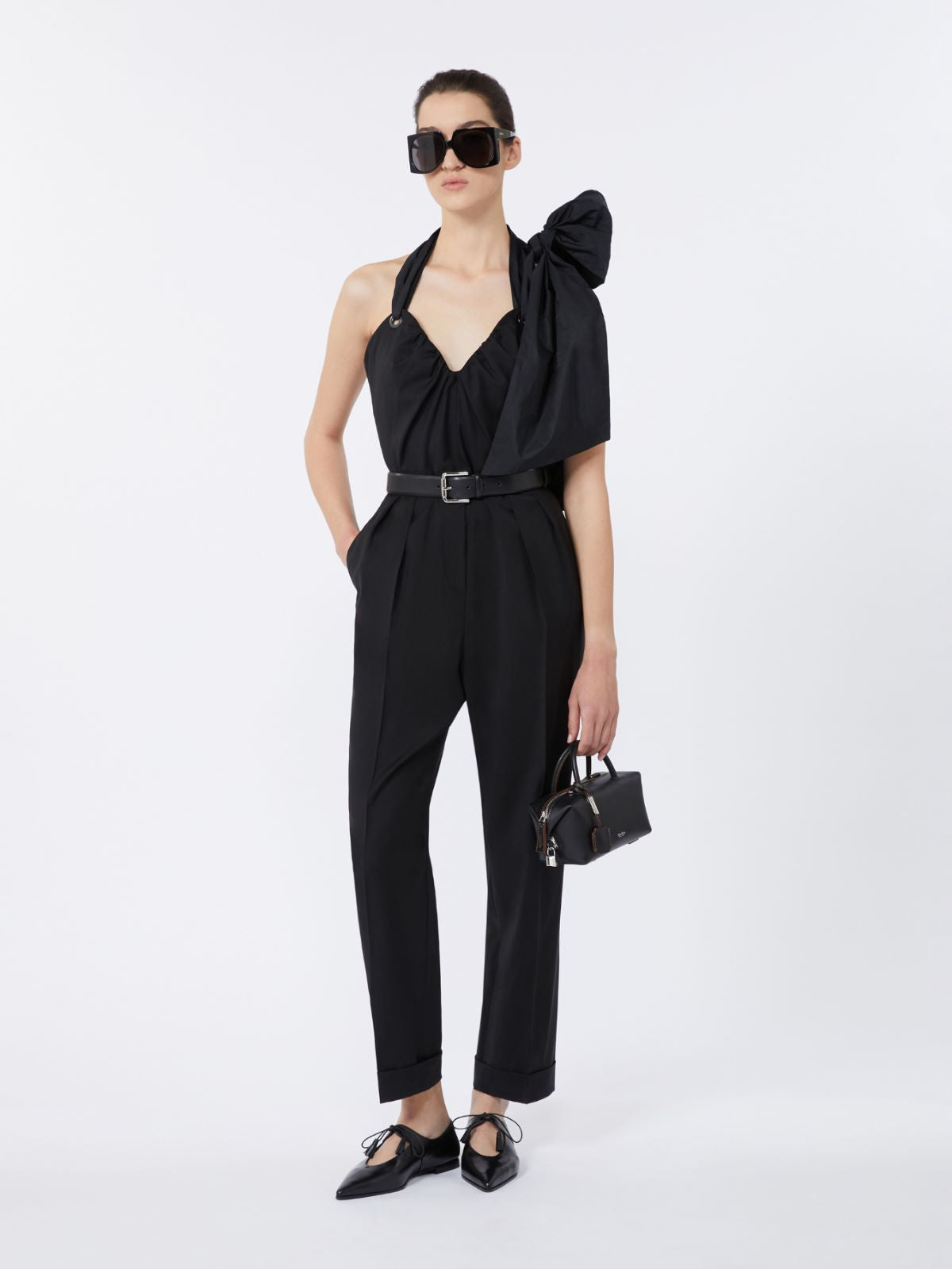 Woollen cloth jumpsuit - Black