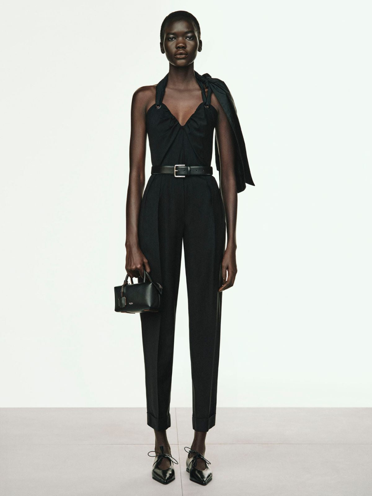 Woollen cloth jumpsuit - Black