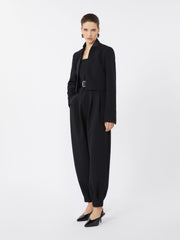 Bonded sable jumpsuit - Black