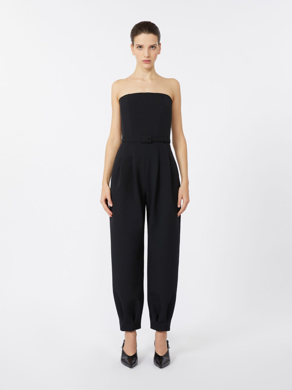 Bonded sable jumpsuit - Black