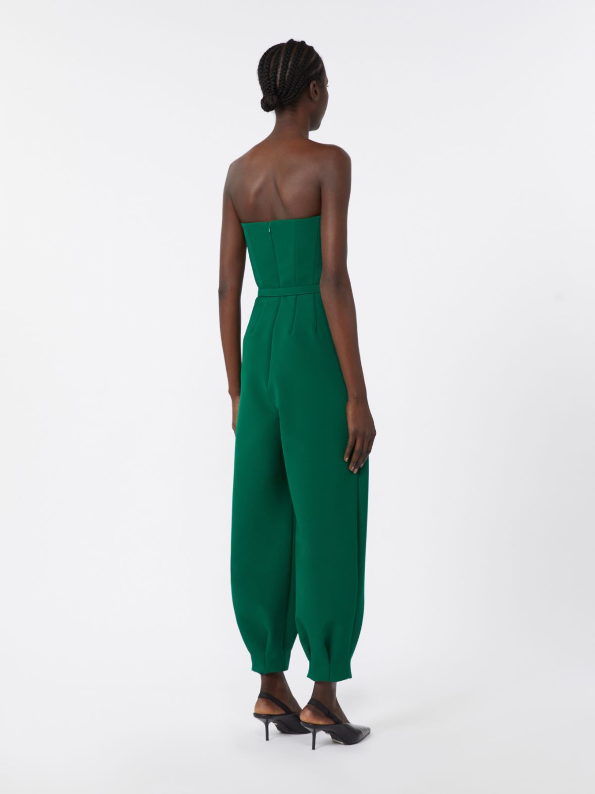 Bonded sable jumpsuit - Emerald