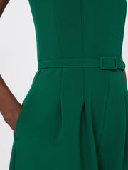 Bonded sable jumpsuit - Emerald