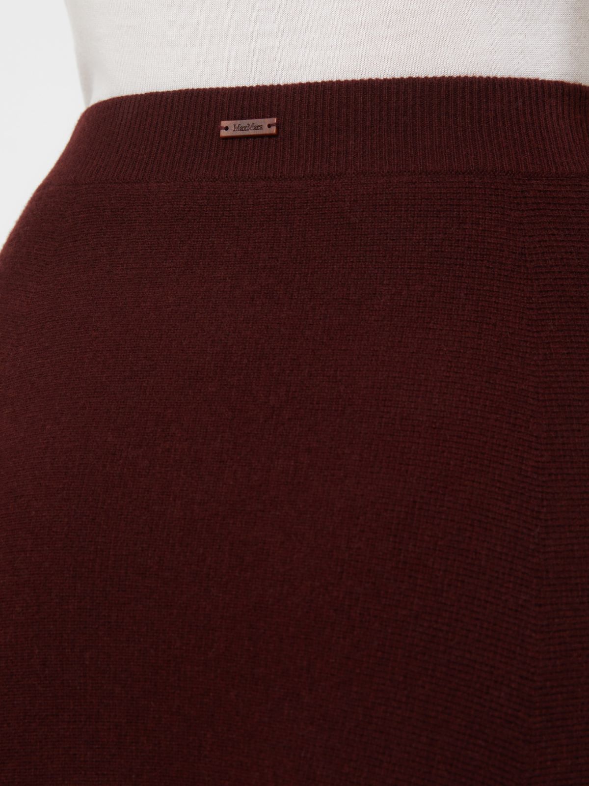 Wool and cashmere flared skirt - Cherry
