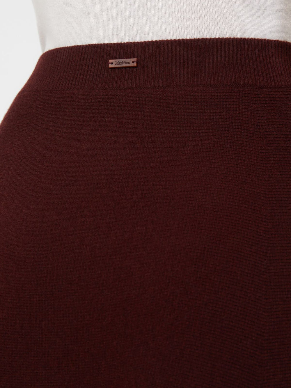 Wool and cashmere flared skirt - Cherry