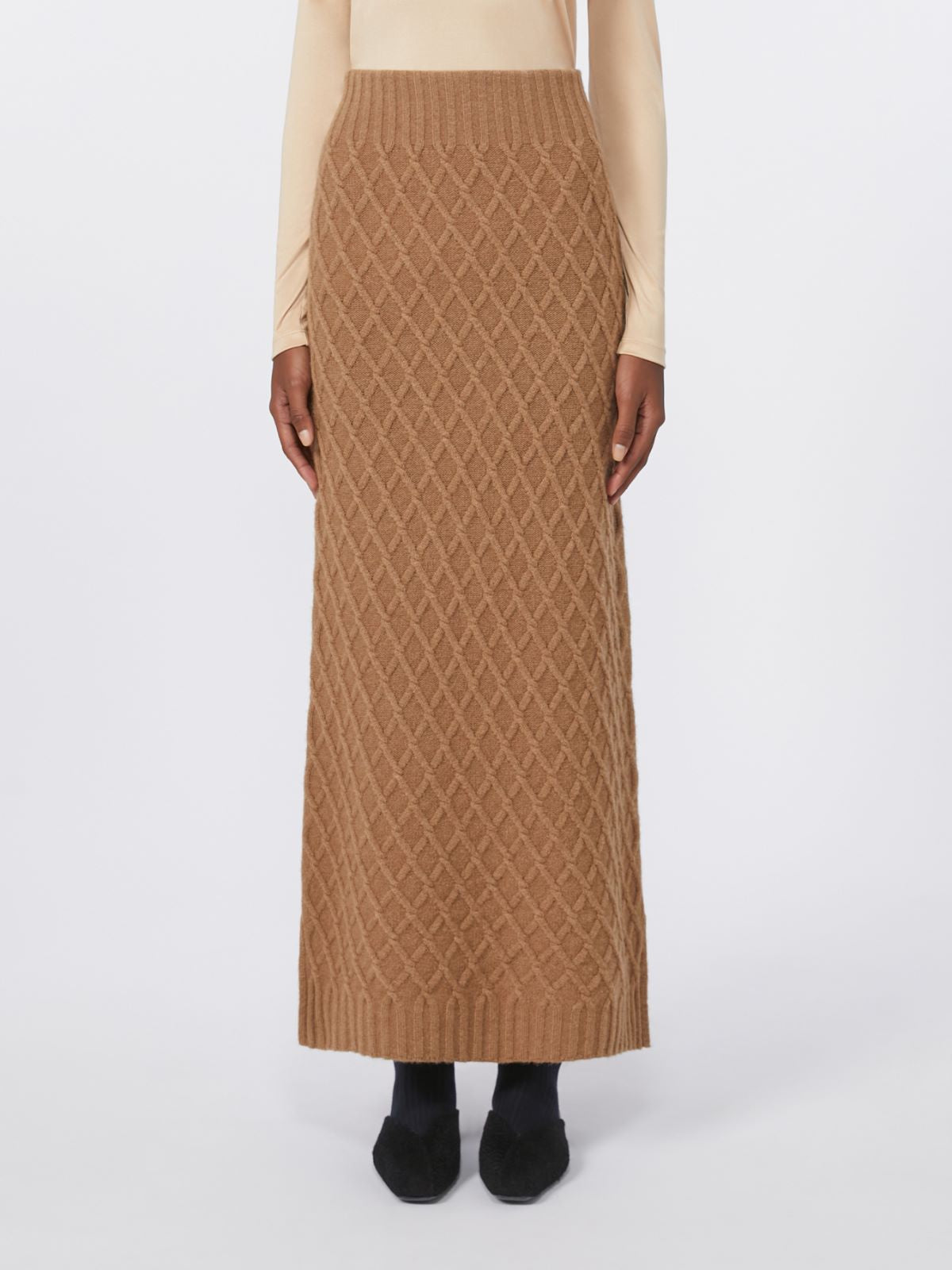 Camel yarn skirt - Camel