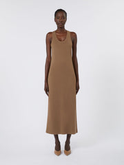 Slim-fit wool dress - Hazelnut brown