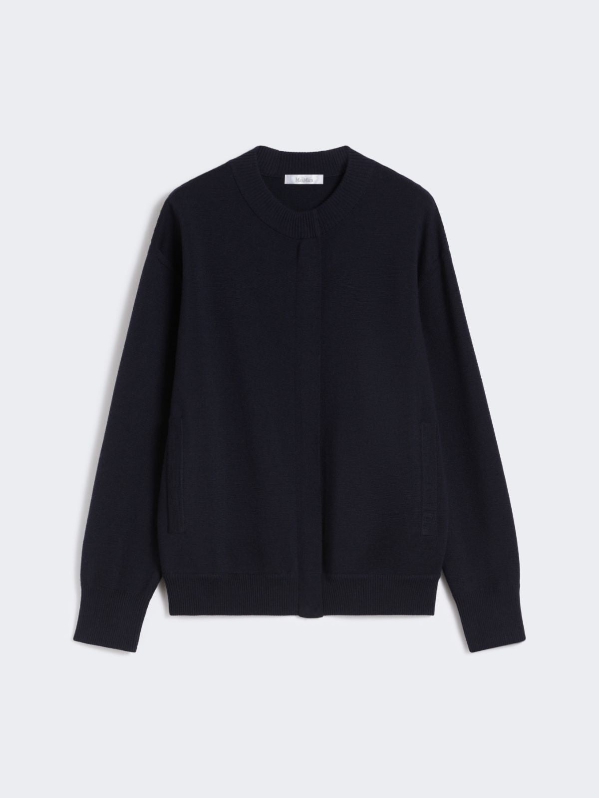 Fabric-stitch wool cardigan - Ultramarine