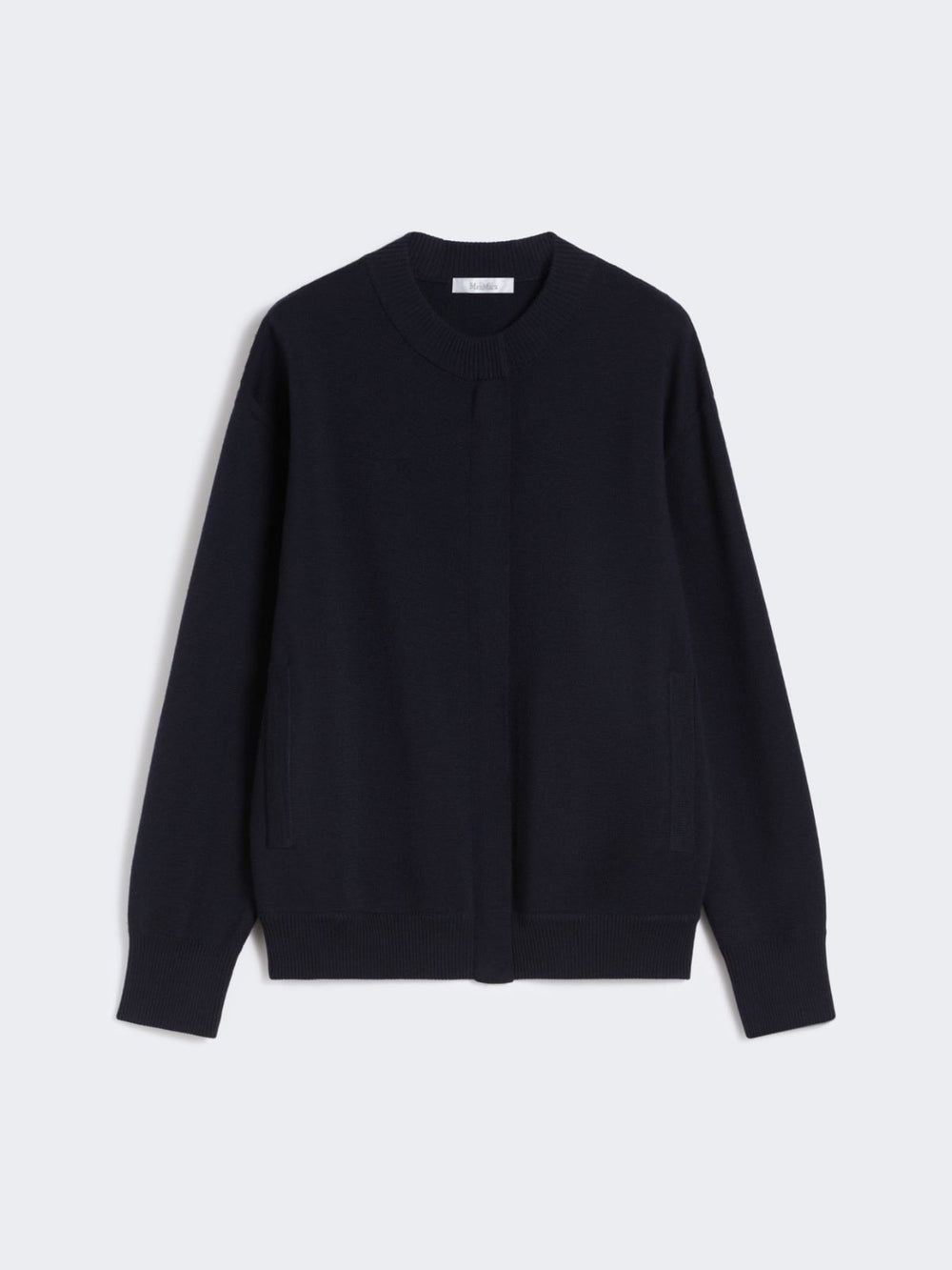 Fabric-stitch wool cardigan - Ultramarine