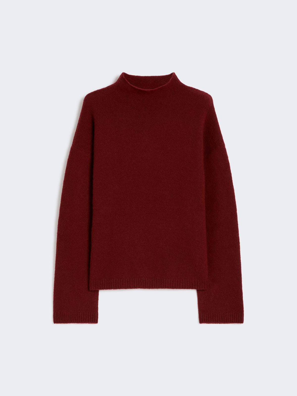 Boxy jumper in stretch cashmere yarn - Raspberry