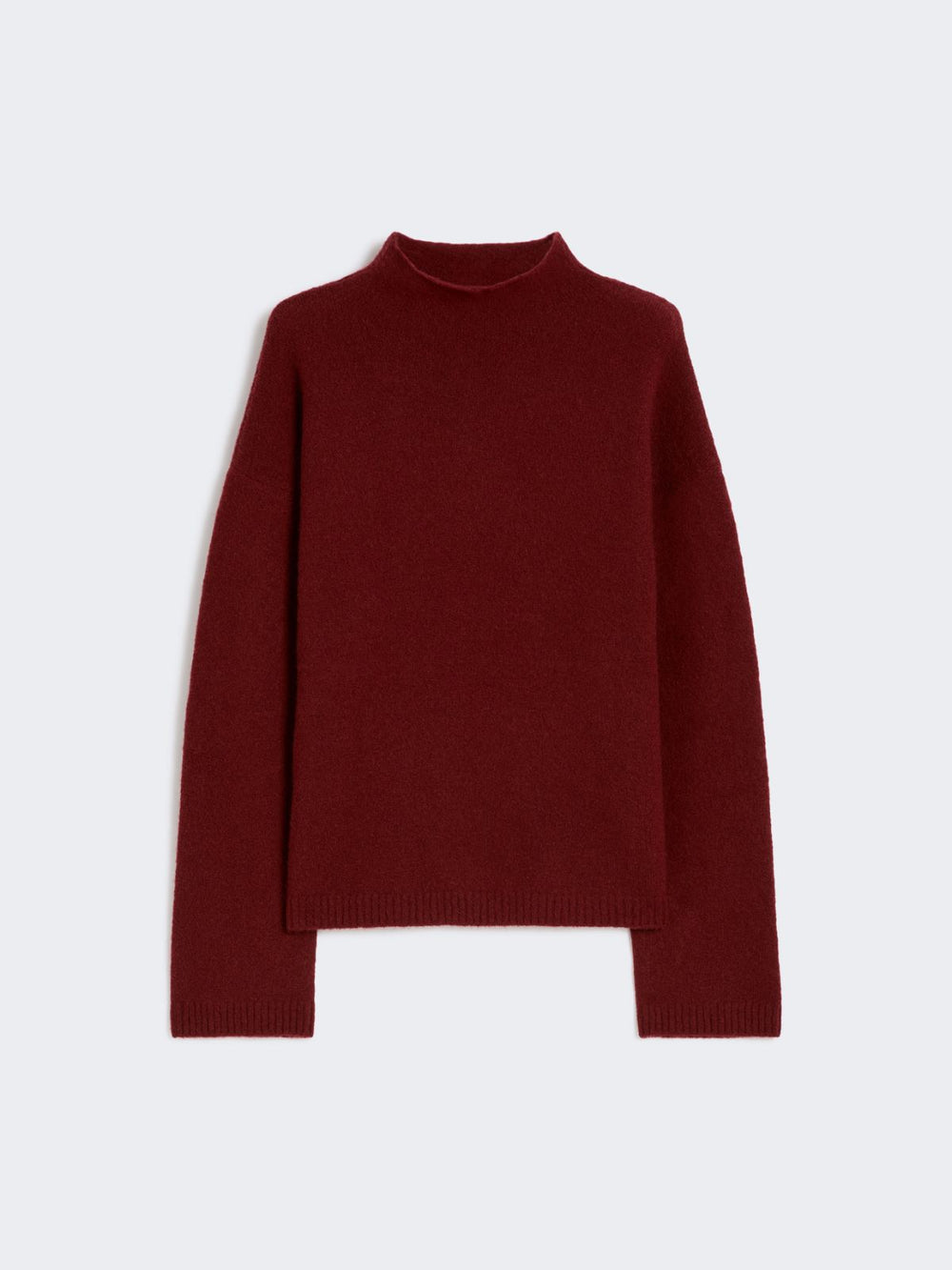Boxy jumper in stretch cashmere yarn - Raspberry