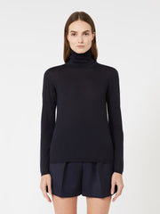 Wool knit turtleneck jumper - Ultramarine