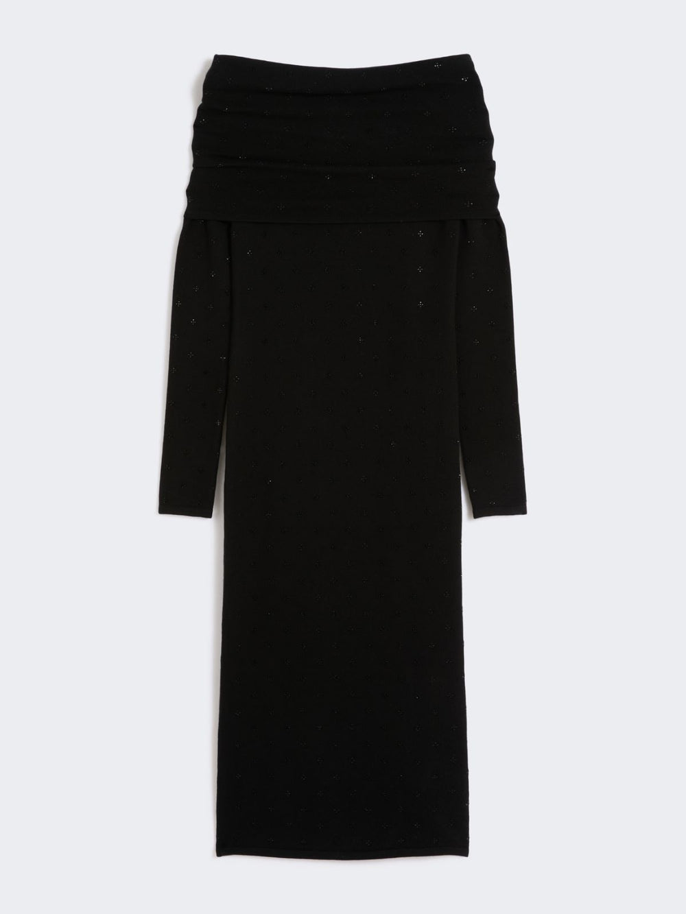 Wool yarn dress - Black
