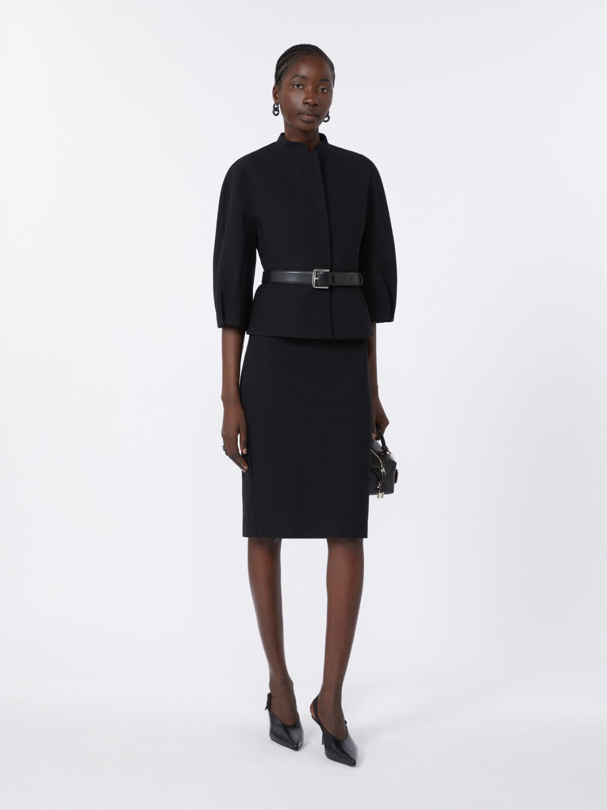 Technical-jersey sheath dress - Black