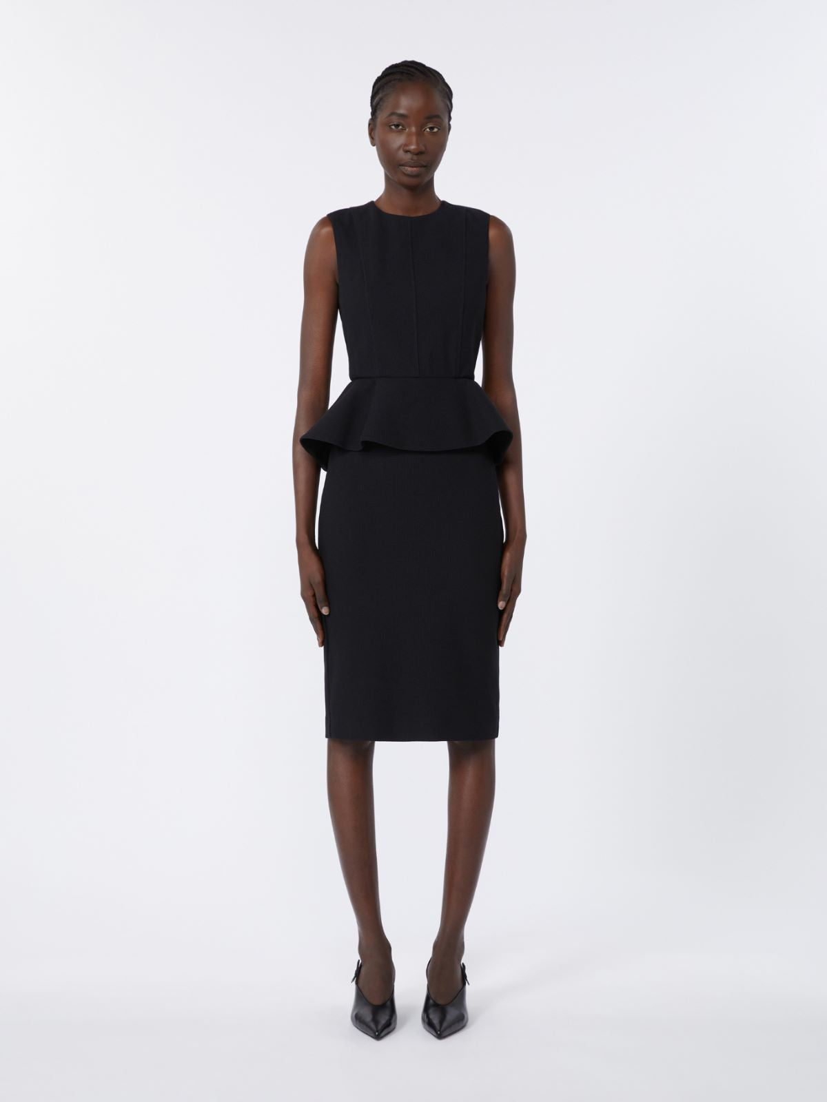 Technical-jersey sheath dress - Black