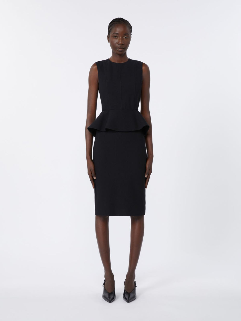 Technical-jersey sheath dress - Black