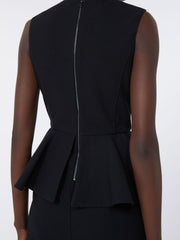Technical-jersey sheath dress - Black