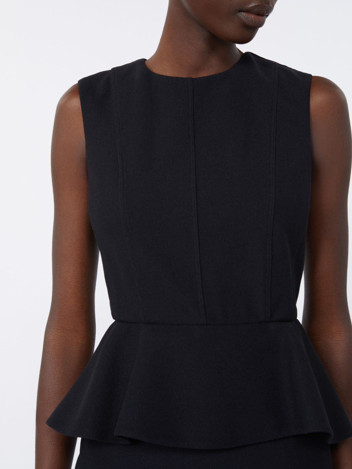 Technical-jersey sheath dress - Black