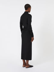 Wool jersey dress - Black