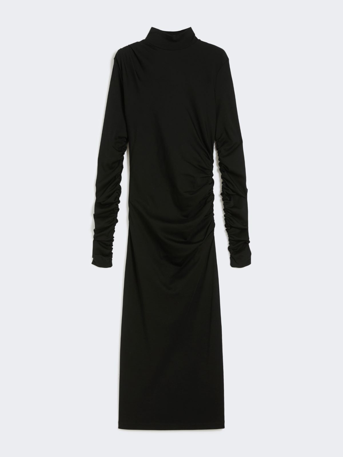 Wool jersey dress - Black