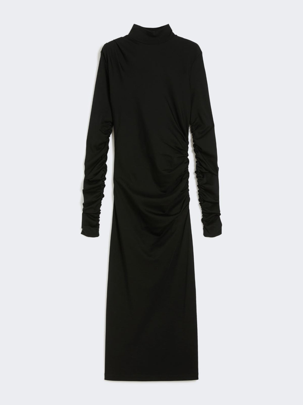 Wool jersey dress - Black