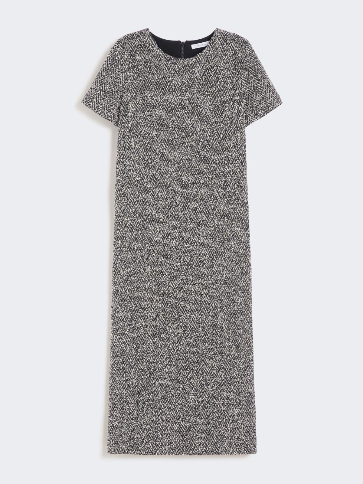 Bouclé jersey midi dress - Black