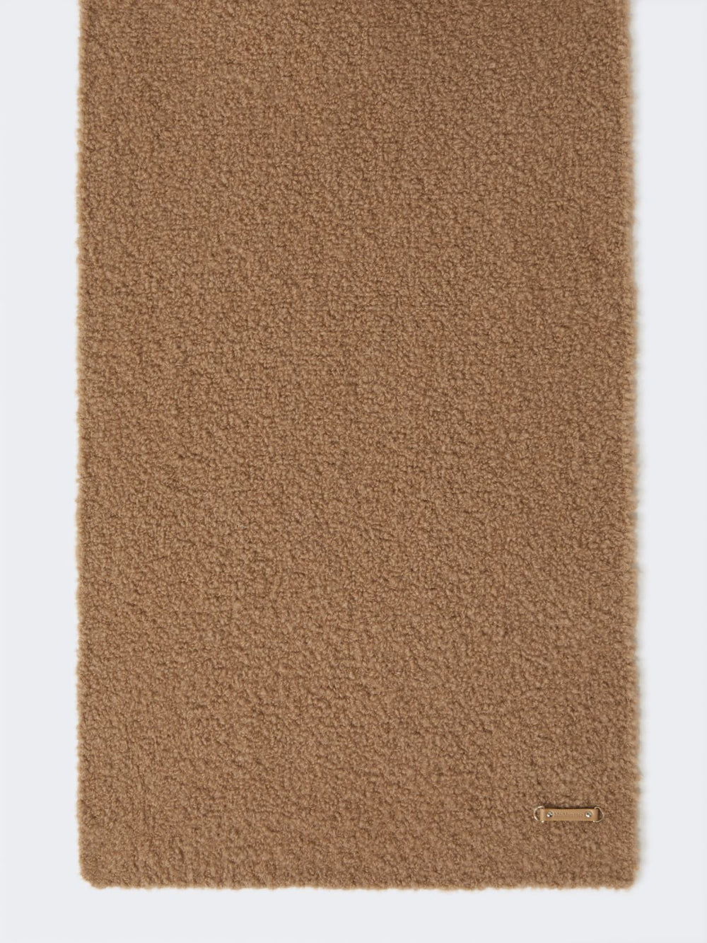 Bouclé silk and camel scarf - Camel