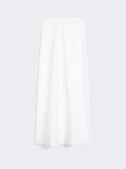 Long compact jersey skirt - White