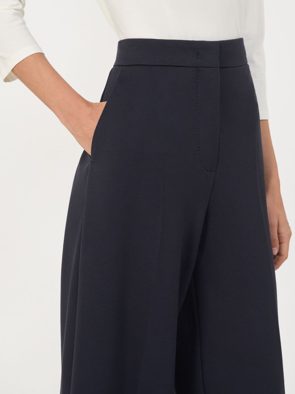 Compact jersey trousers - Ultramarine