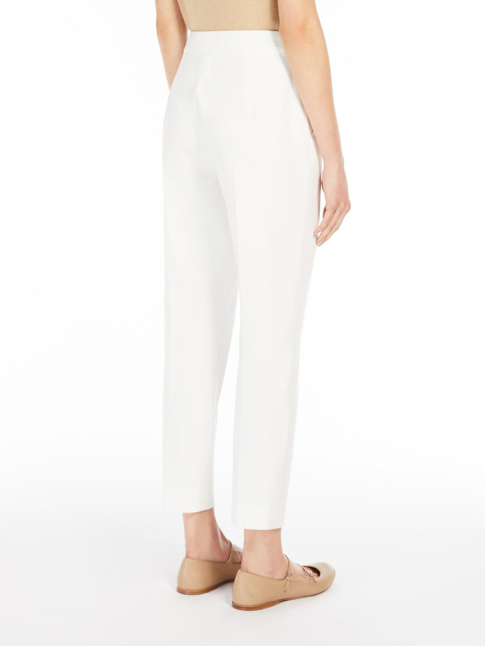 Viscose jersey trousers - White