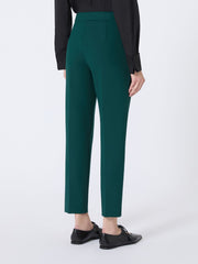 Viscose jersey trousers - Dark green