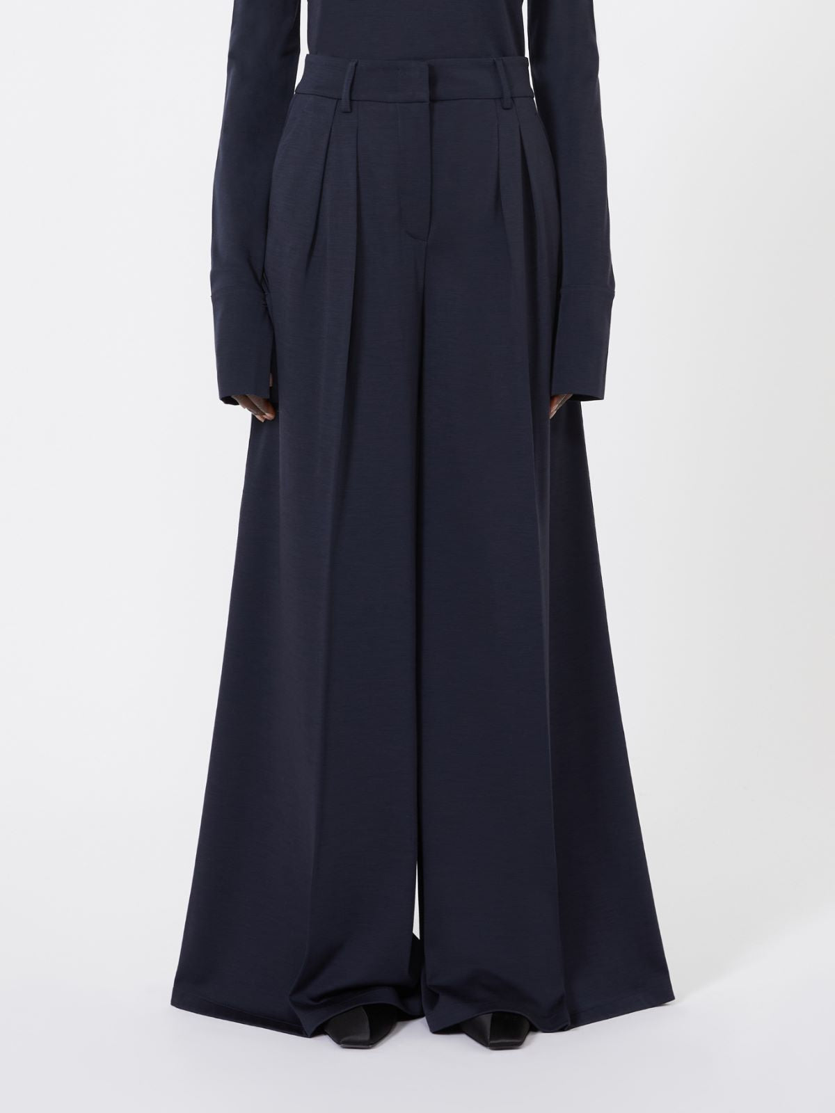 Wool jersey trousers - Ultramarine