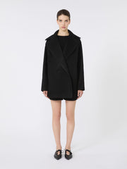 Short Teddy Bear icon coat - Black