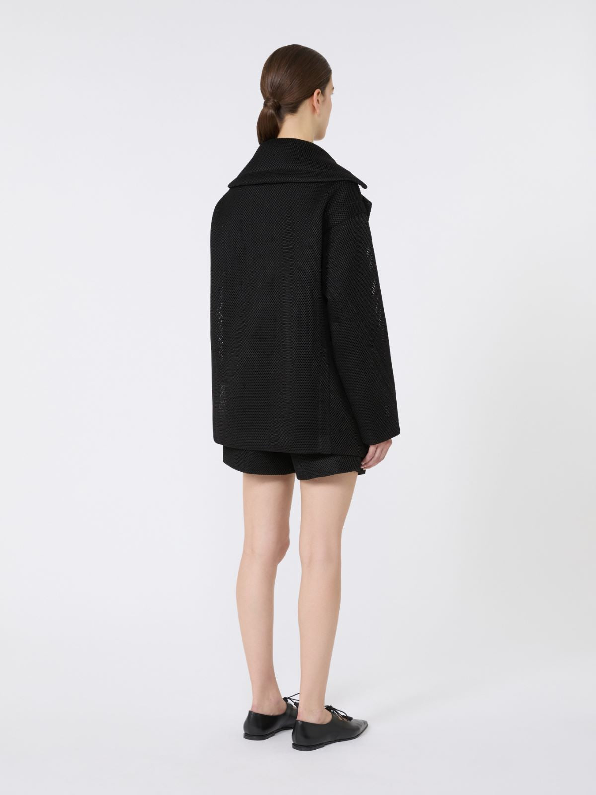 Short Teddy Bear icon coat - Black