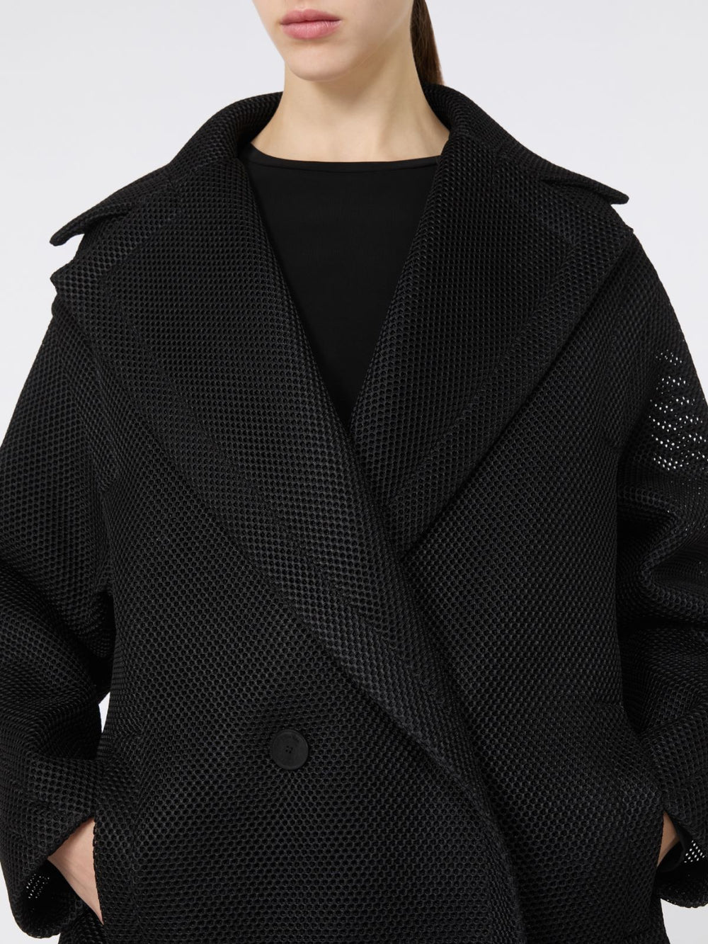 Short Teddy Bear icon coat - Black