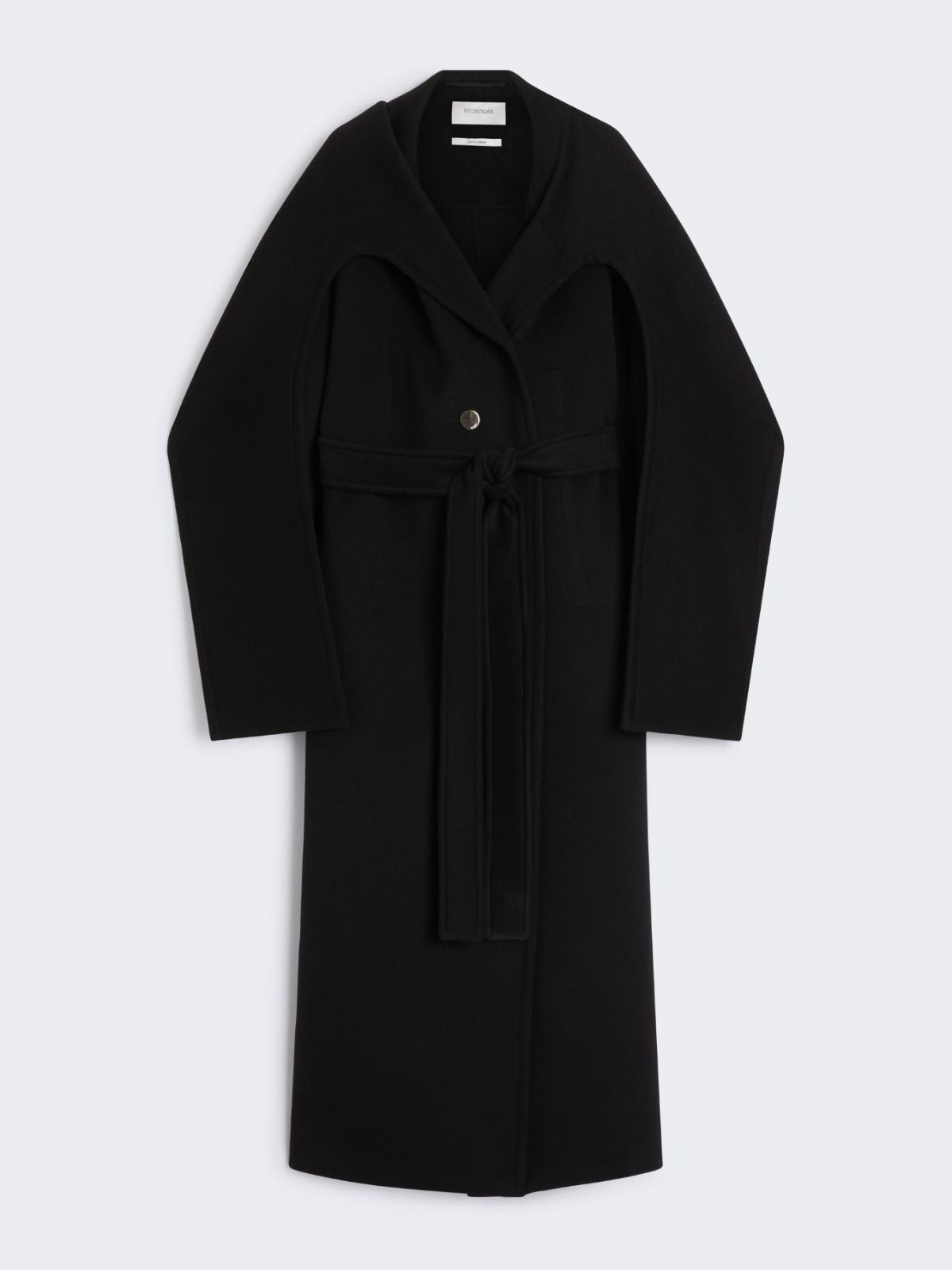 Scarf-neck coat - Black