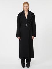 Double-sided pure wool coat - Black