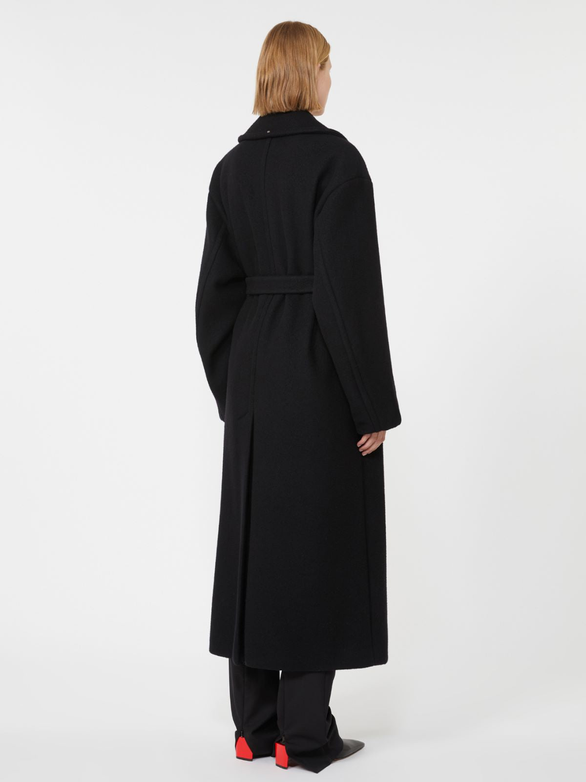 Double-sided pure wool coat - Black