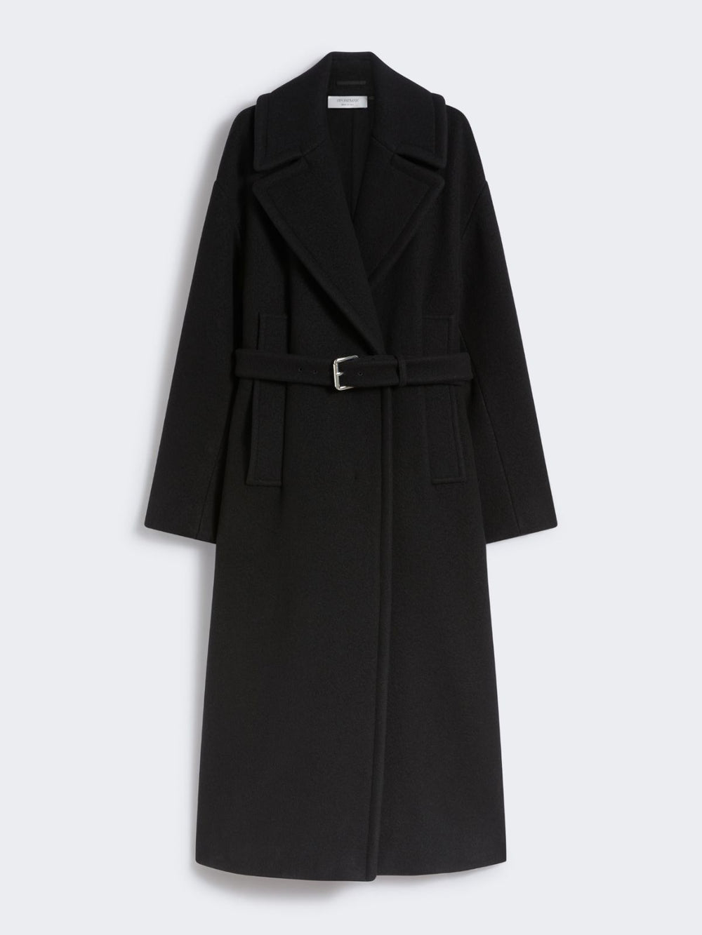 Double-sided pure wool coat - Black