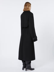 Double-faced pure wool trench coat - RUNWAY - Black