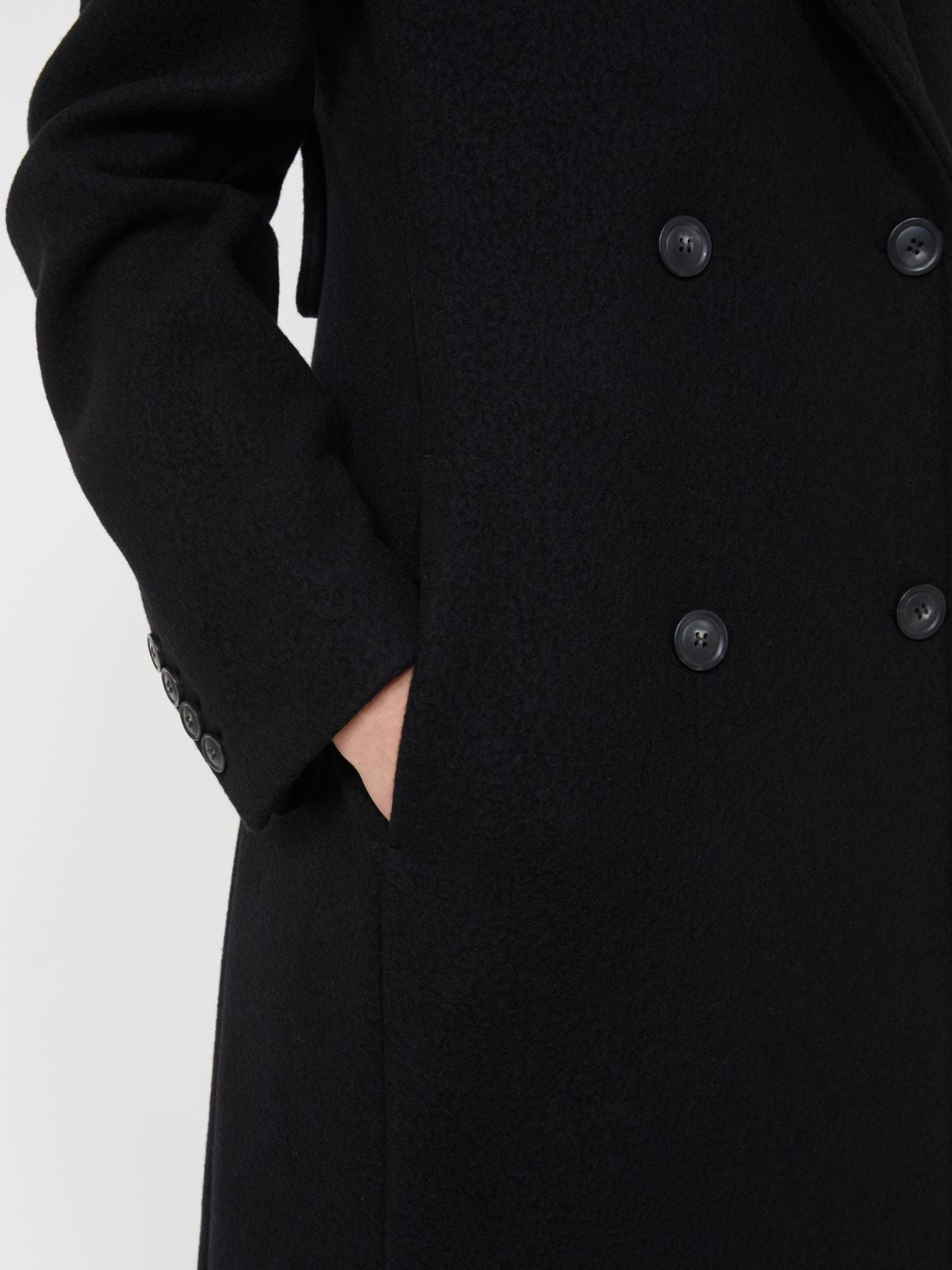 Double-breasted coat - Black