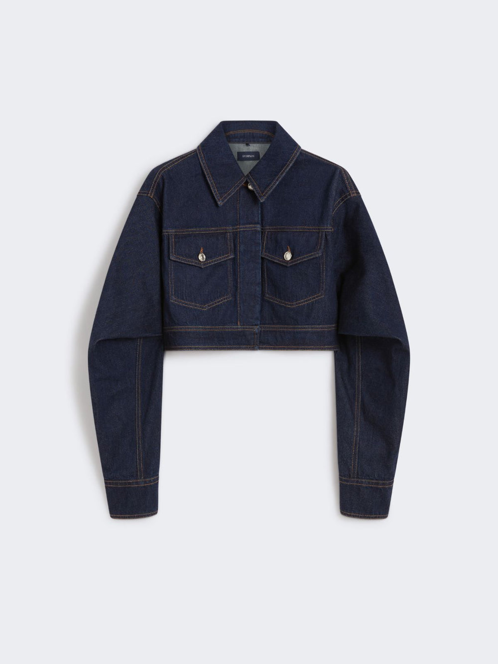 Boxy-fit short denim jacket - Midnightblue