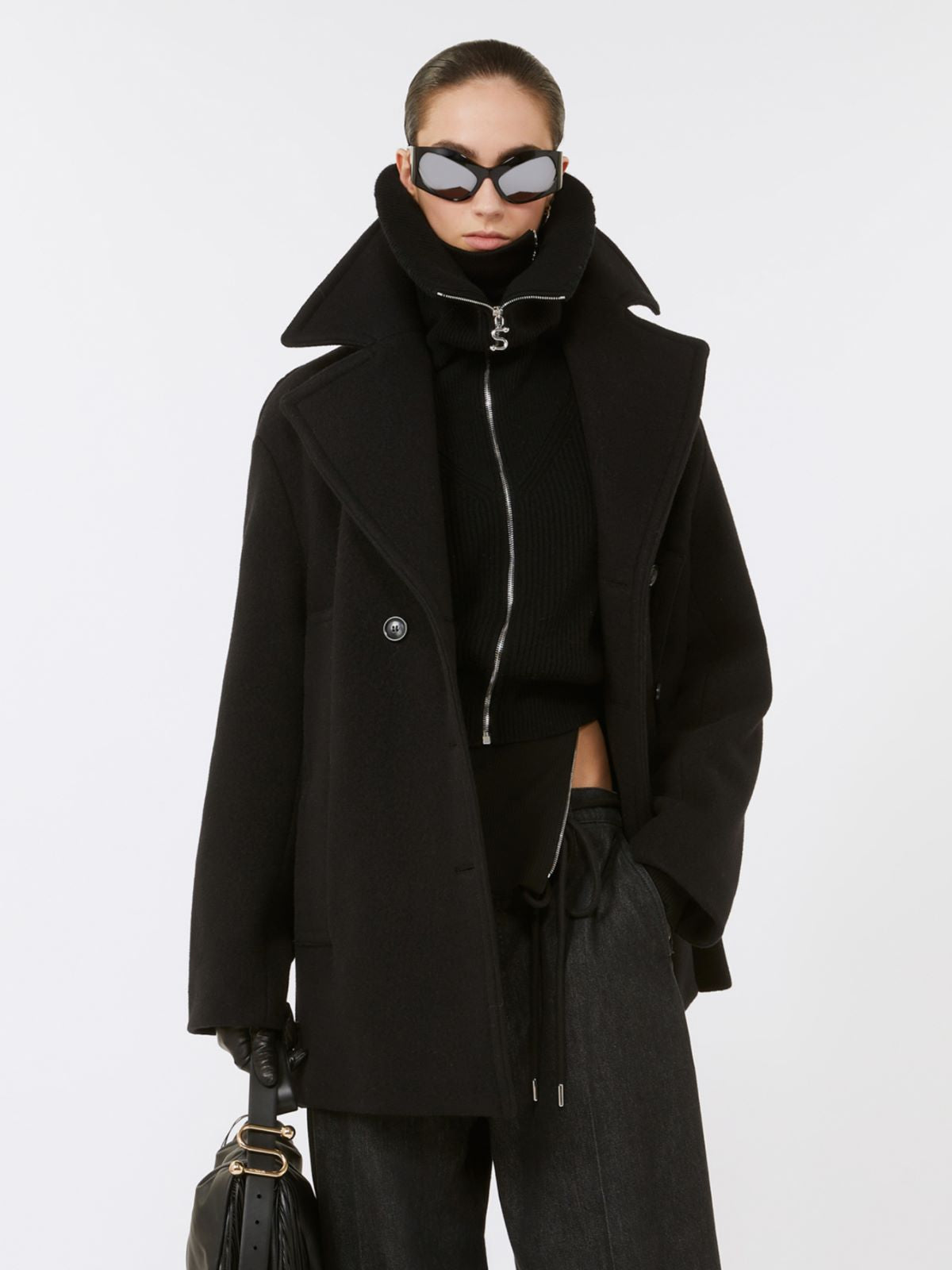 Double-breasted jacket - Black