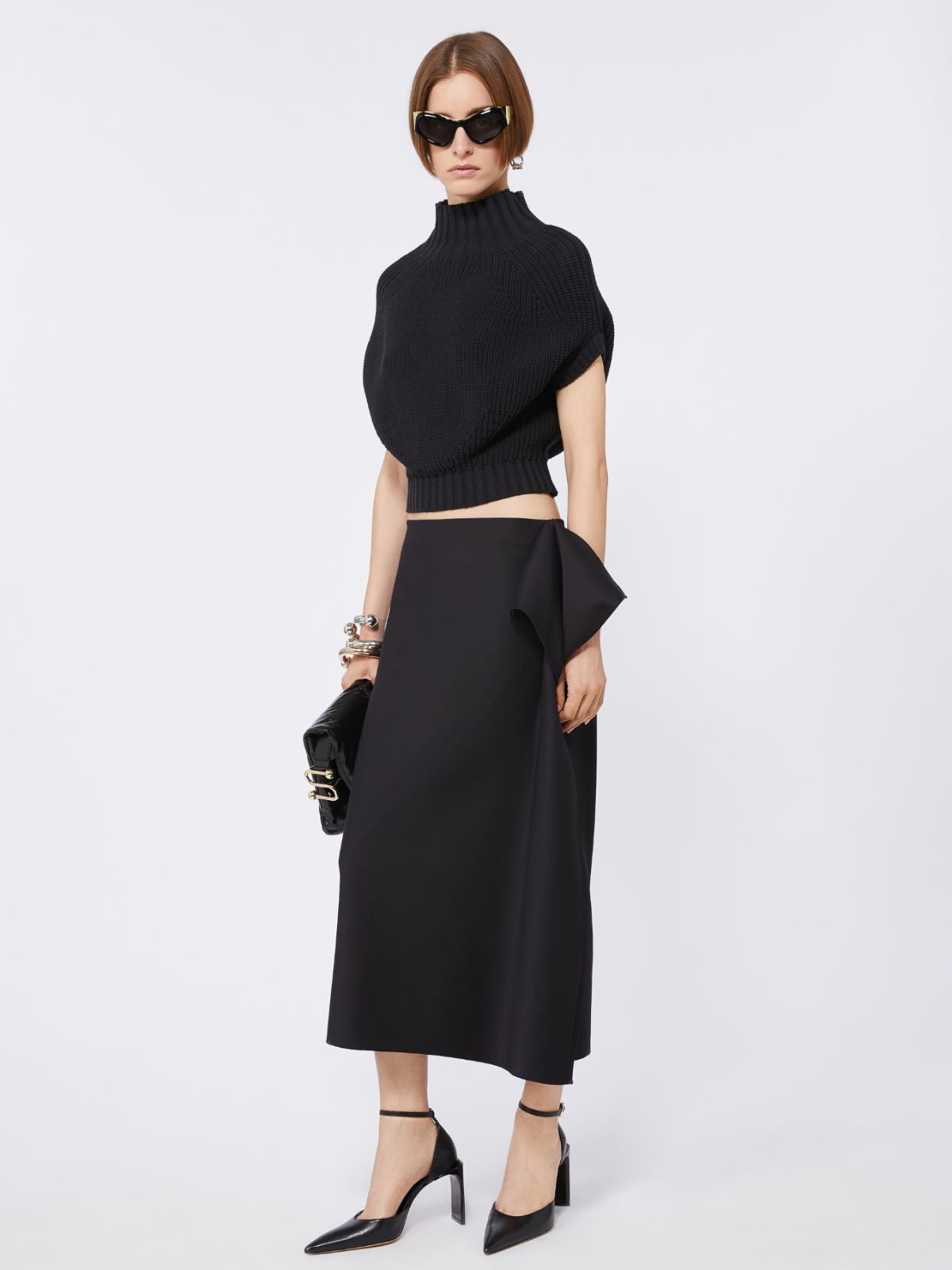 Ruffled skirt - Black