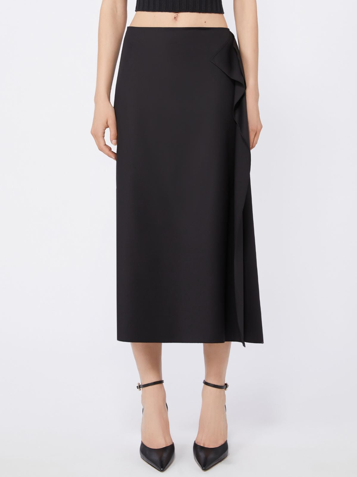 Ruffled skirt - Black